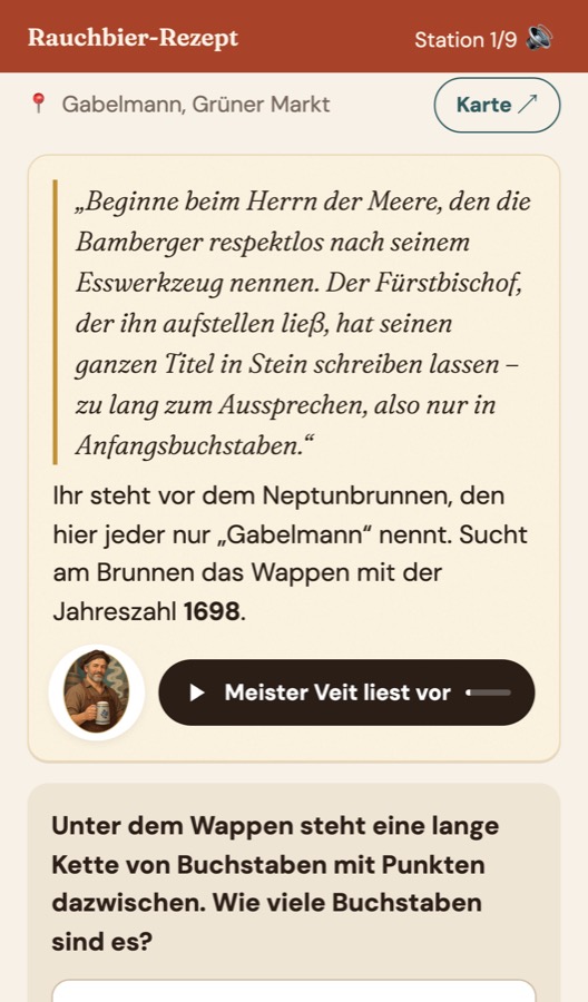 Meister Veit liest seinen Brief vor